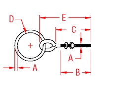 Plain Ring Bolt Line Drawing